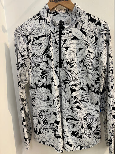 Women's Tribal Sport | Athletic Print Quarter Zip Top | Midnight