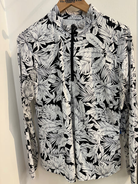 Women's Tribal Sport | Athletic Print Quarter Zip Top | Midnight