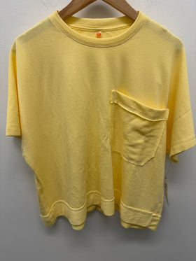 Women's Mono B | Short Sleeve Comfy Pocket Shirt | Yellow