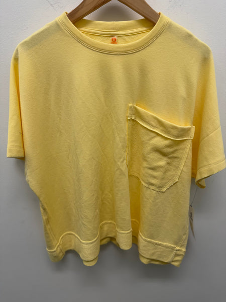 Women's Mono B | Short Sleeve Comfy Pocket Shirt | Yellow