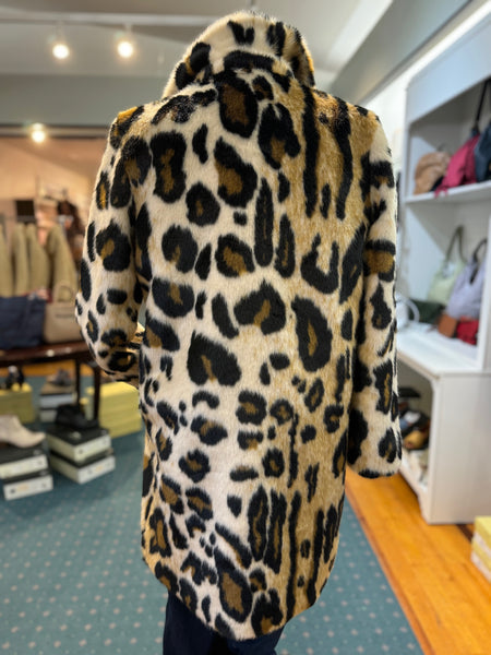 Women's SHACI | Antibes Leopard Print Faux Fur Coat | Beige