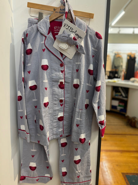 Women's P.J. Salvage | Two Piece PJ Set with Headband | Grey