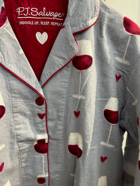 Women's P.J. Salvage | Two Piece PJ Set with Headband | Grey