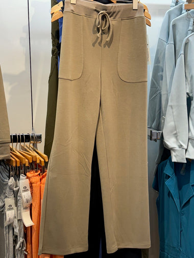 Women's Mono B | Cozy Comfort Wide Leg Lounge Pants | Warm Grey