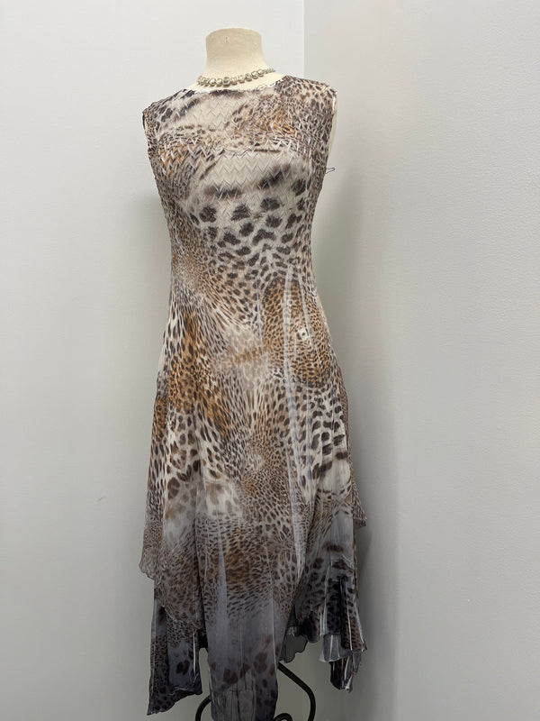Women's Komarov | Leopard Fade Slimming Maxi Dress | Brown