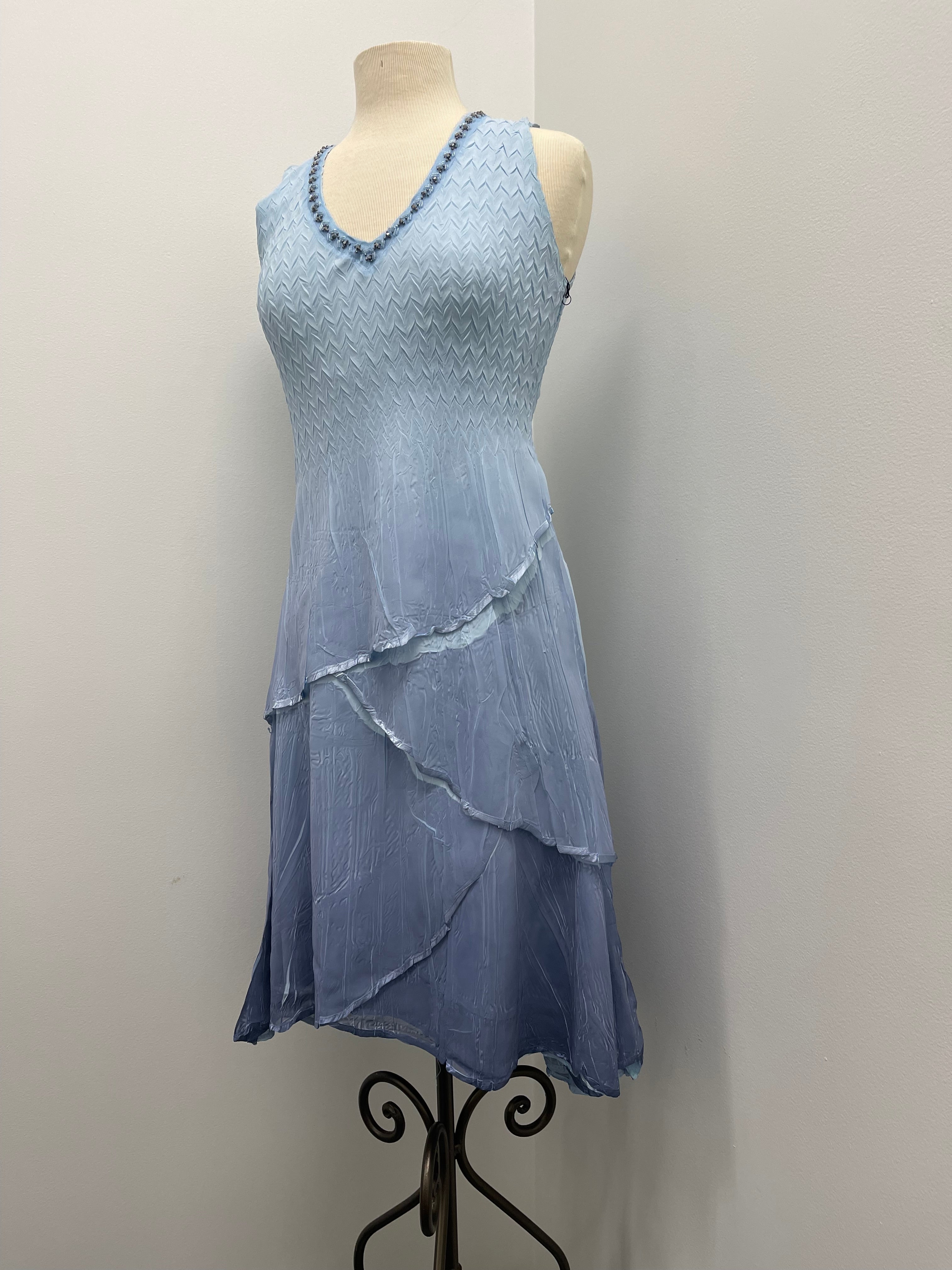 Women's Komarov | Cloud Blue Dress with Matching Shawl | Light Blue - FLCrooks.com