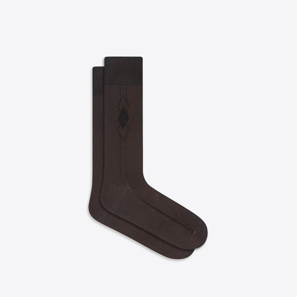 Men's Bugatchi | Argyle Mid-Calf Socks | Chocolate