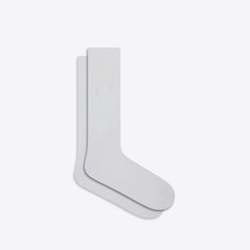 Men's Bugatchi | Tonal Argyle Mid-Calf Socks | Chalk