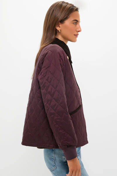 Women's Barbour | Marla Quilted Jacket | Black Cherry