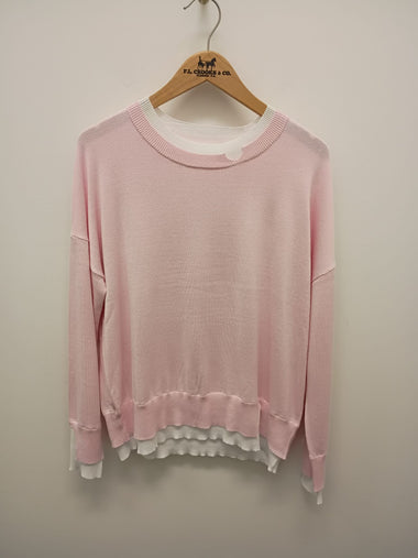 Women's Six/Fifty | Layered Sweater | Light Pink