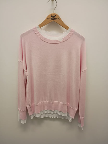 Women's Six/Fifty | Layered Sweater | Light Pink