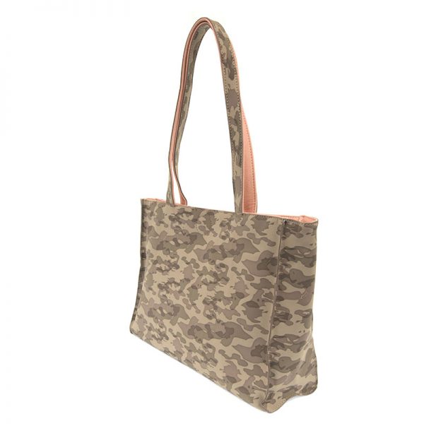 Women's Joy Susan | Reversible Tote | Grey Camo/Pink