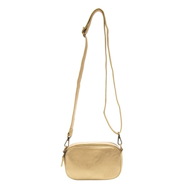 Women's Joy Susan | Layne Double Zip Mini Camera Crossbody | Metallic Gold