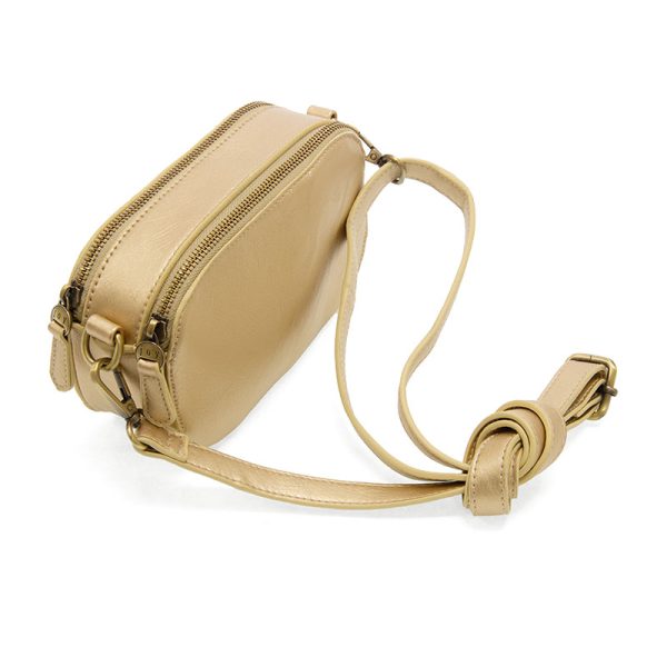 Women's Joy Susan | Layne Double Zip Mini Camera Crossbody | Metallic Gold