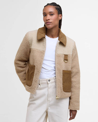 Women's Barbour | Malena Cropped Fleece | Natural/Ecru