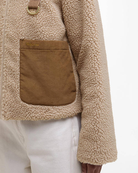 Women's Barbour | Malena Cropped Fleece | Natural/Ecru