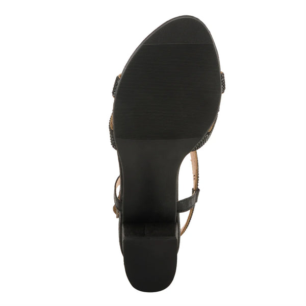 Women's Spring Step | Lilyana Block Heel Sandal by Patrizia | Black