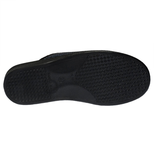 Men's Spring Step | Linizio Open Back Slide On Slipper | Black