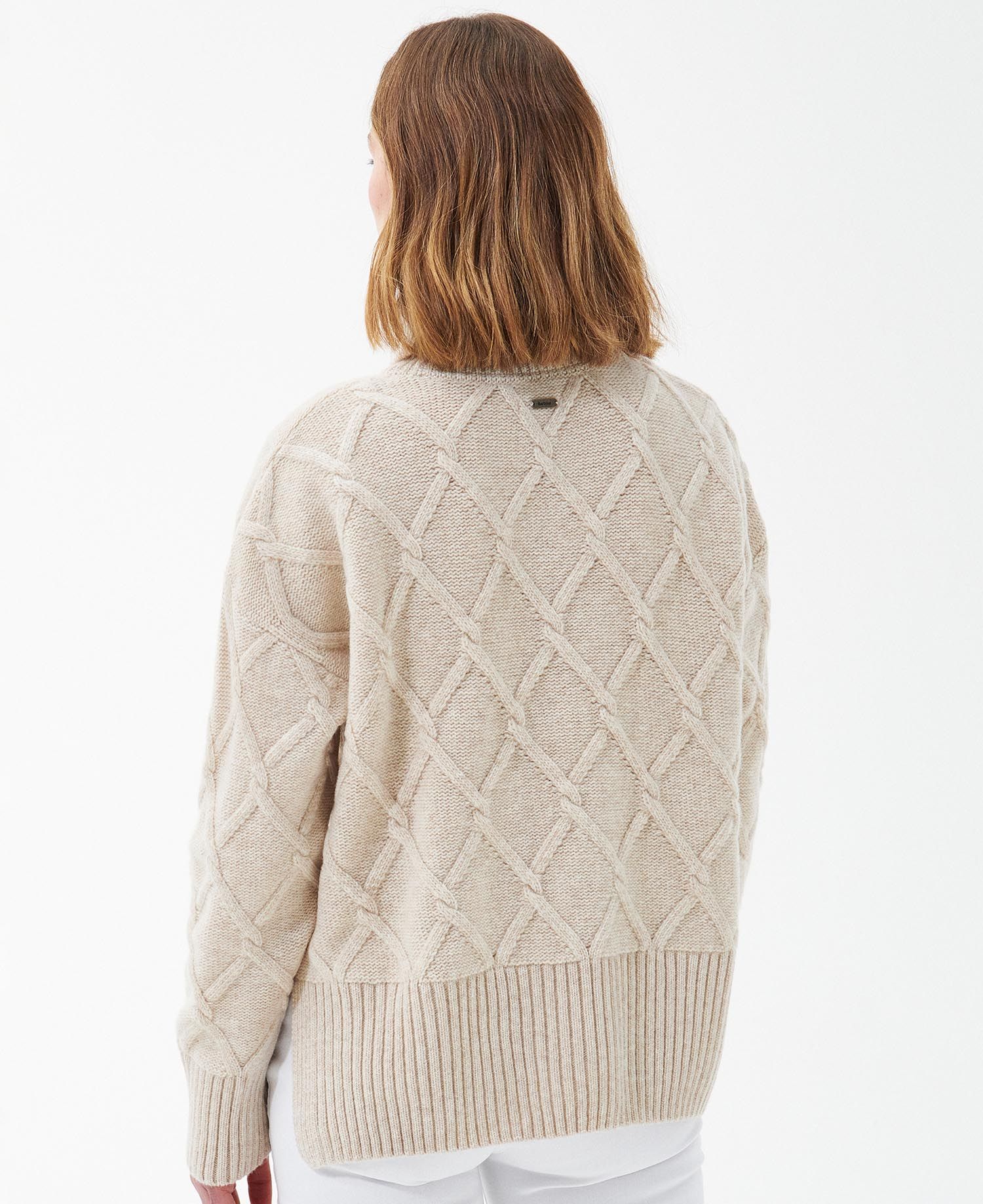 Barbour cable hot sale knit jumper womens