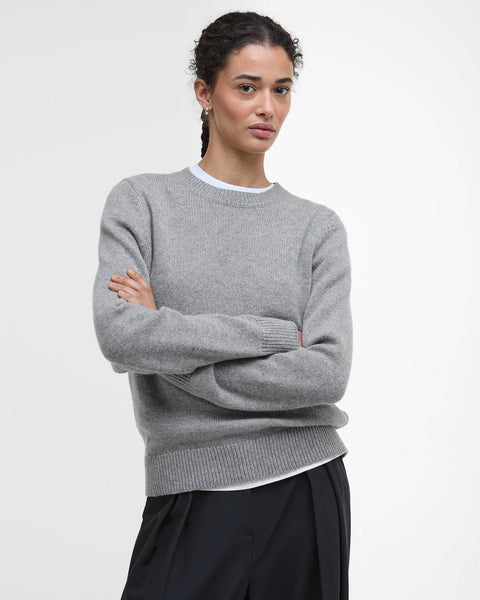 Women's Barbour | Woodhouse Crew Neck Jumper | Grey Marl
