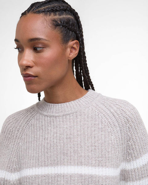 Women's Barbour | Irene Striped Crew Neck Jumper | Oatstripe