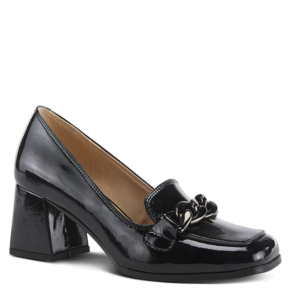 Women's Spring Step | Luzish Pump Shoe by Azura | Black Patent