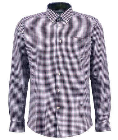 Men's Barbour | Padshaw Tailored Gingham Shirt | Rich Red