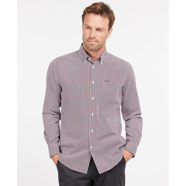 Men's Barbour | Padshaw Tailored Gingham Shirt | Rich Red
