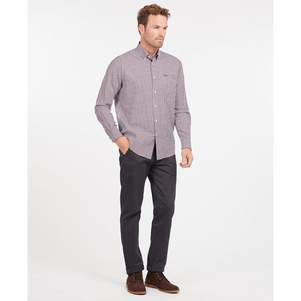 Men's Barbour | Padshaw Tailored Gingham Shirt | Rich Red