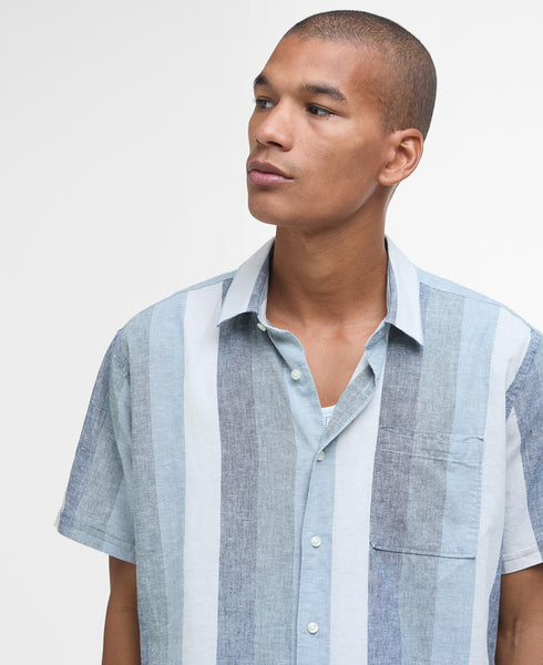 Men's Barbour | Portwell Regular Short-Sleeved Shirt | Classic Navy