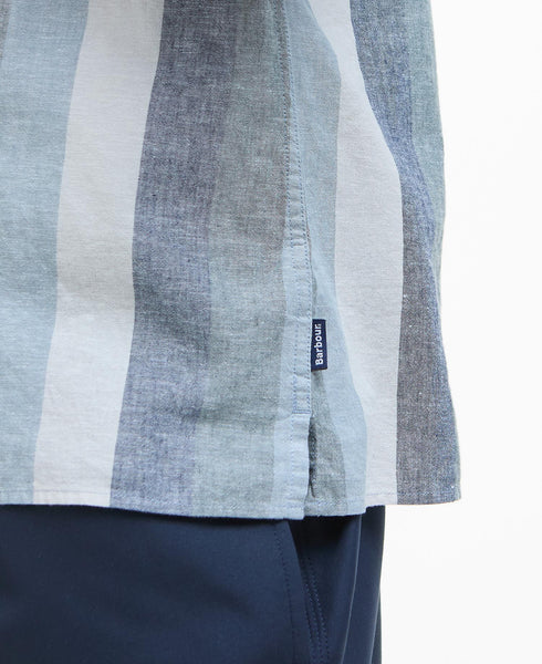 Men's Barbour | Portwell Regular Short-Sleeved Shirt | Classic Navy