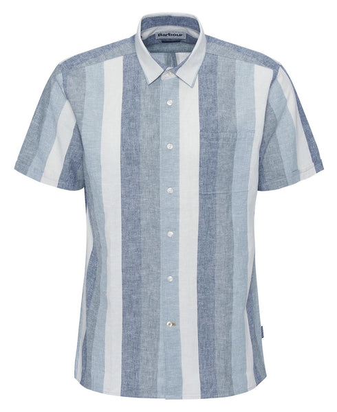 Men's Barbour | Portwell Regular Short-Sleeved Shirt | Classic Navy