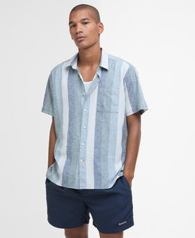 Men's Barbour | Portwell Regular Short-Sleeved Shirt | Classic Navy