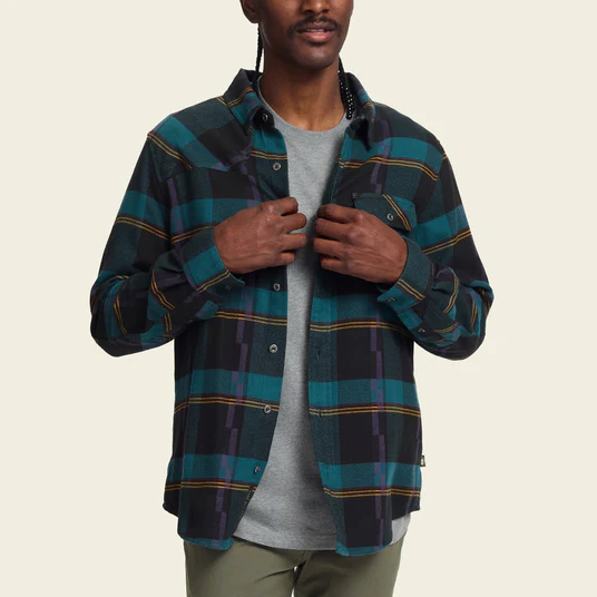 Men's Howler Bros | Harker's Flannel Backdrop Plaid | Phantom Blue