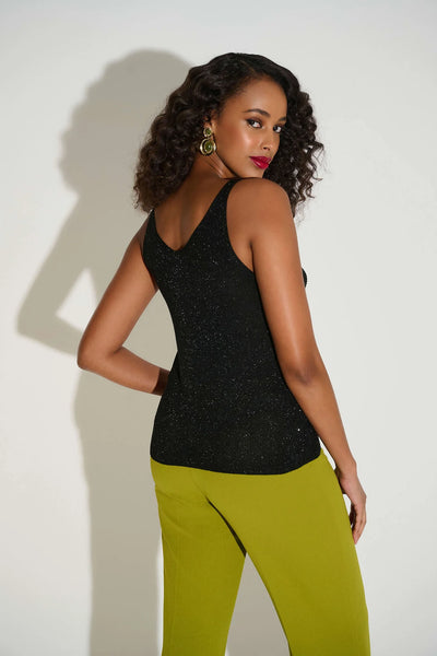 Women's Joseph Ribkoff | Murphy Metallic Knitted Camisole with Rhinestones | Black