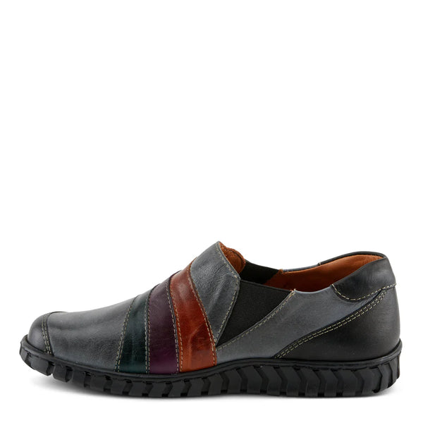 Women's Spring Step | Neeta Slip On Shoe | Dark Grey Multi