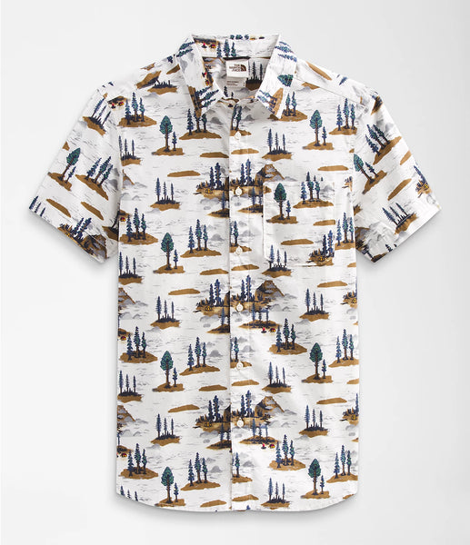 Men's The North Face | Short-Sleeve Baytrail Pattern | Gardenia White Camping