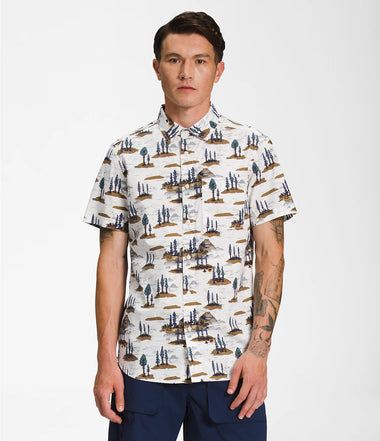 Men's The North Face | Short-Sleeve Baytrail Pattern | Gardenia White Camping