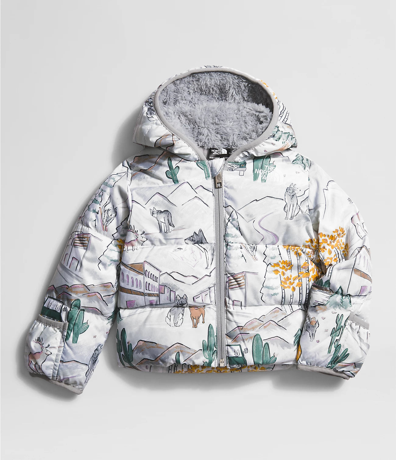 Infants The North Face Baby North Down Hoody Jacket White Print