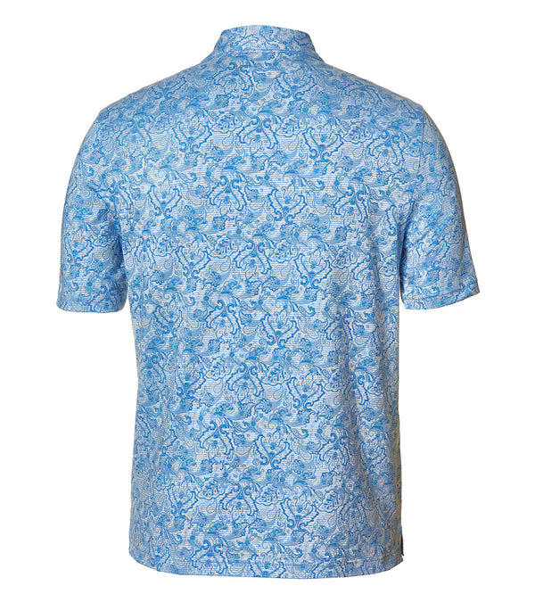 Men's Nicoby | Paisley Performance Polo | Blue