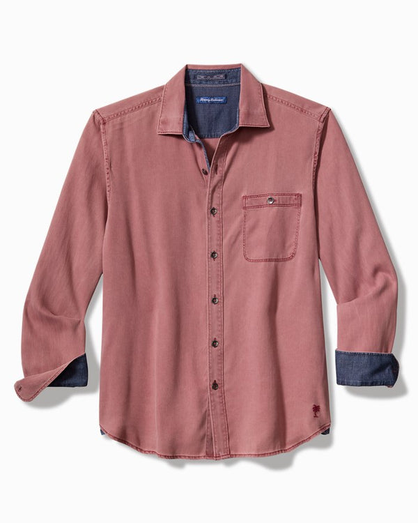 Men's Tommy Bahama | Ocean Wash Twill Long-Sleeve Shirt | Rubywine