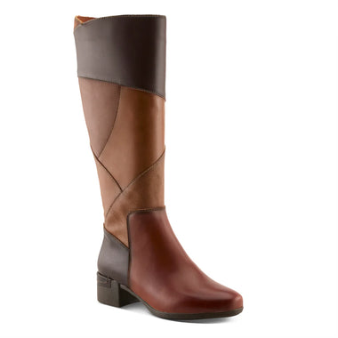 Women's Spring Step | Patchwork Tall Boots | Brown Multi
