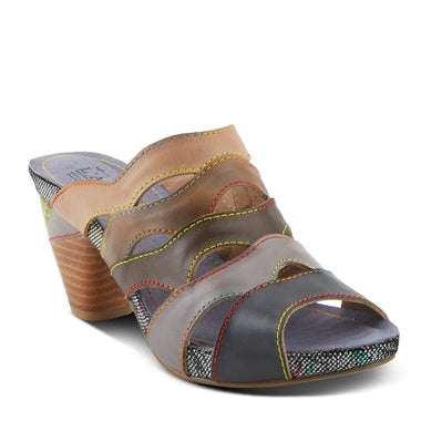 Women's L'Artiste | Pita Wrapped Stack Heel Sandal | Black Multi