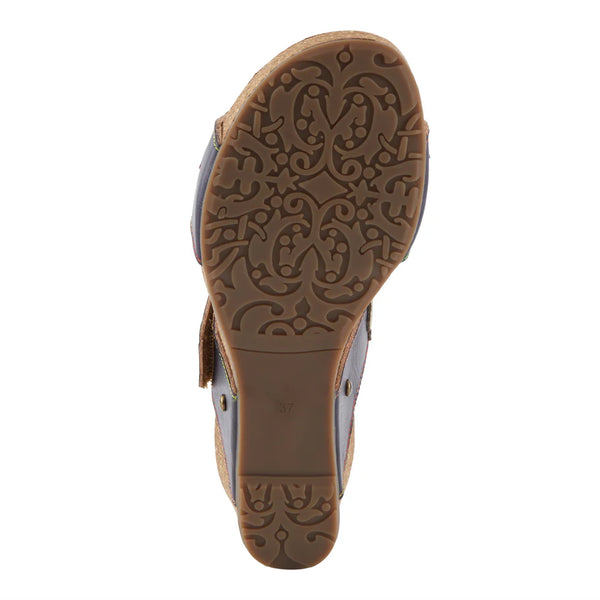 Women's L'Artiste | Pretty Petals Slide Sandal | Navy Multi