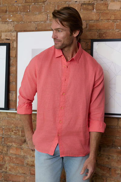 Men's Raffi | The Brayden Shirt | Coral
