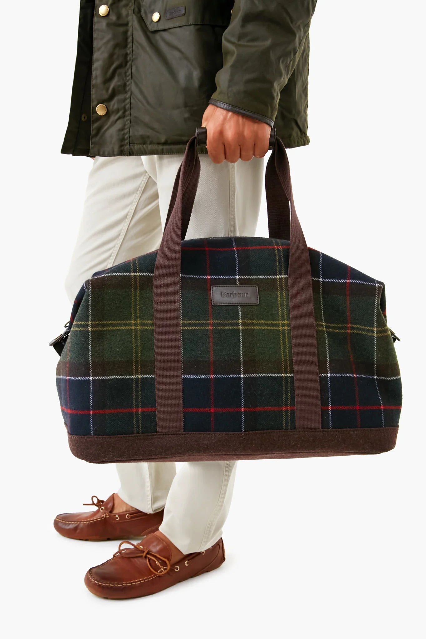 Women s Barbour Cree Tartan Holdall Bag Classic Tartan F.L