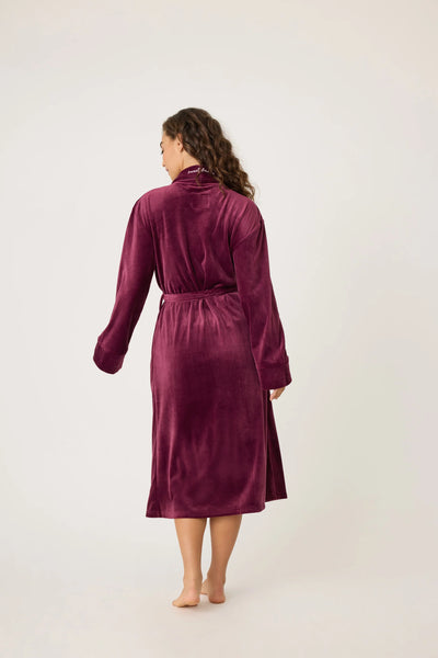 Women's PJ Salvage | Velvety Velour Robe | Bordeaux