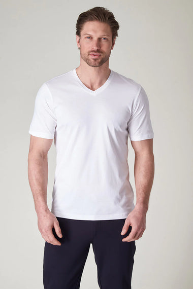 Men's Raffi | The Noah V-Neck Tee | White