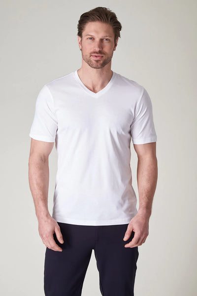 Men's Raffi | The Noah V-Neck Tee | White