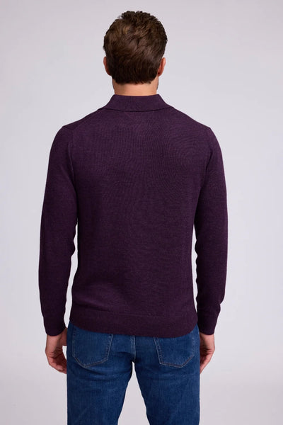 Men's Raffi |  THE LOGAN Polo Sweater | Wineberry